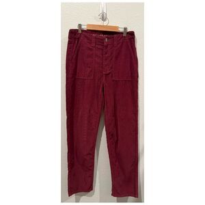 AMERICAN EAGLE Burgundy Baggy Mom Pockets Pants